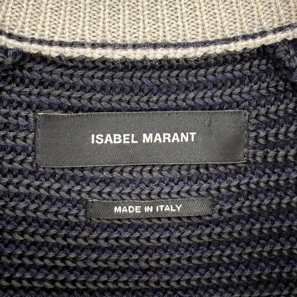 ISABEL MARANT Runway "Hatfield" Stripe Wool Sweater Navy 2025 Misty Copeland - Picture 5 of 9